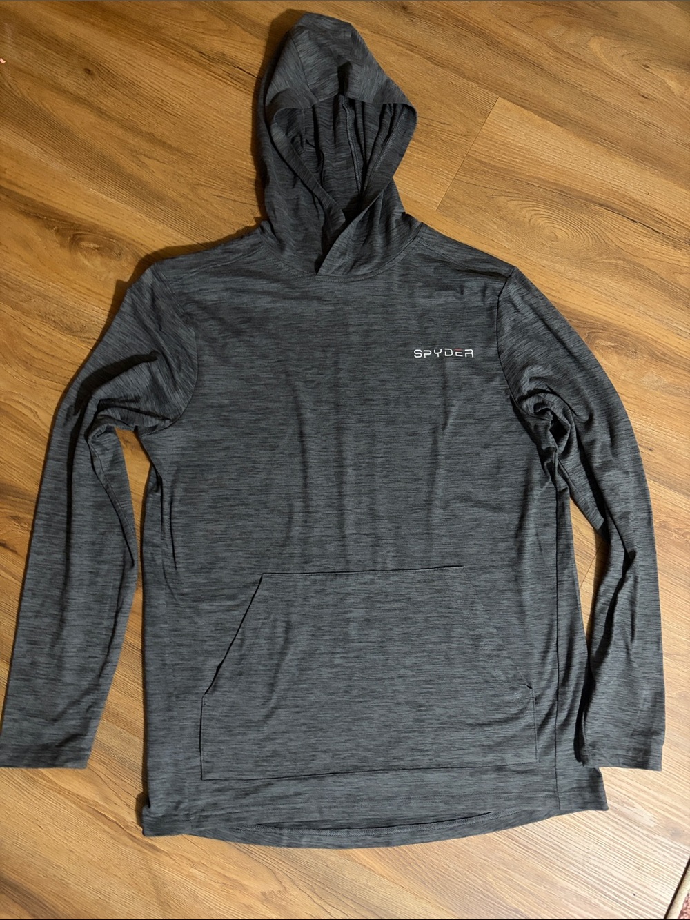 Spyder Men’s Hooded Long-Sleeve Shirt - Charcoal